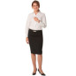 Womens Wool Stretch Mid Length Lined Pencil Skirt - M9470