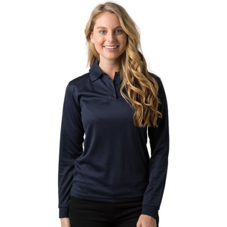 Ladies 100% Polyester Cooldry Micromesh Long Sleeve Polo - THE PHOENIX