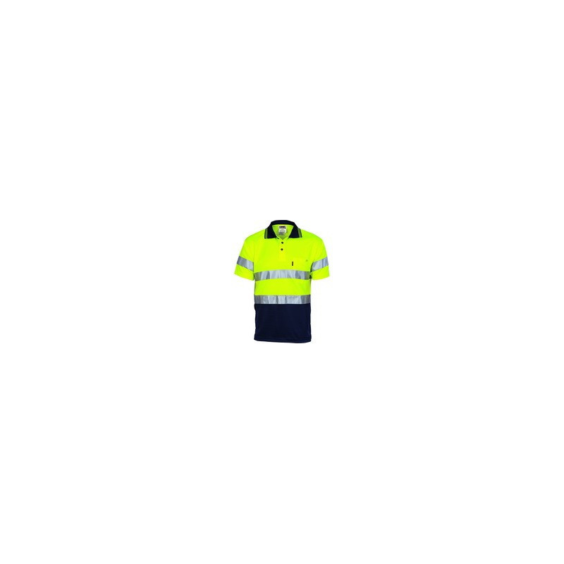 175gsm Polyester HiVis D/N Cool Breathe Polo Shirt with CSR R/Tape S/S - 3715