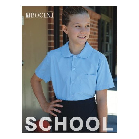 Girls Peter Pan Short Sleeve School Shirt - CS1405