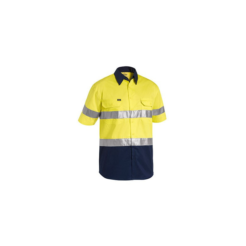 3M Taped Two Tone Hi Vis Cool Lightweight Shirt - Short Sleeve - BS1896