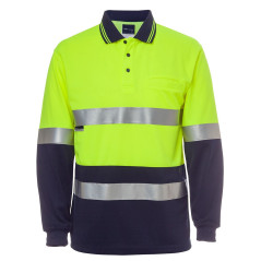 HiVis Long Sleeve (D+N) Traditional Polo - 6HVSL