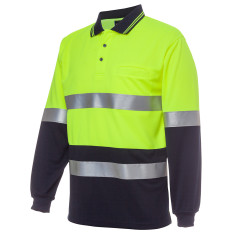 HiVis Long Sleeve (D+N) Traditional Polo - 6HVSL
