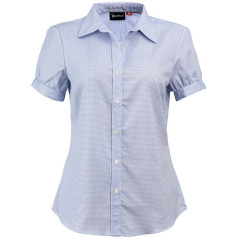 Ladies Short Sleeve Corporate Check Shirt - W39