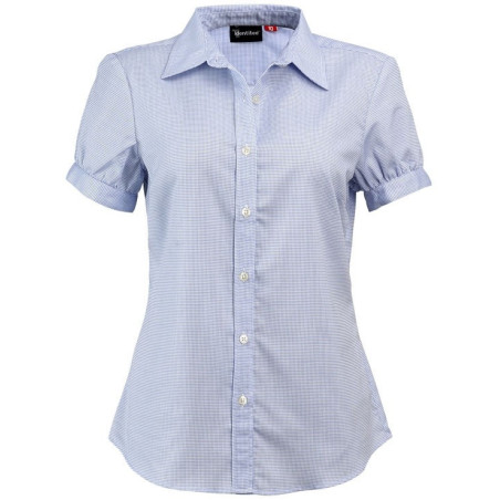 Ladies Short Sleeve Corporate Check Shirt - W39