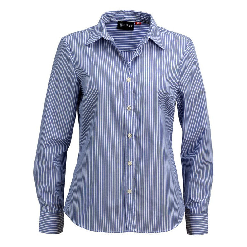 Ladies Long Sleeve Corporate Stripe Shirt - W42