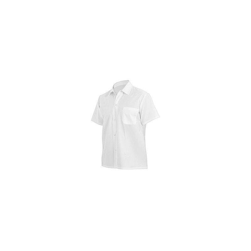 White Utility Cook Shirt w/ Snaps  - SHYK
