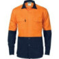 HIVis Two Tone Drill Shirt with Press Studs - 3838