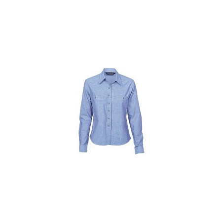 155gsm Ladies Cotton Chambray Shirt, L/S - 4106