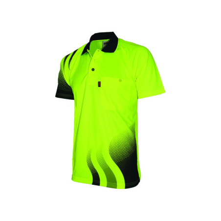 HiVis Cool-Breathe Sublimated Wave Polo - 3563