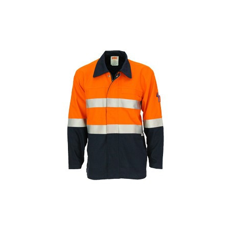 311gsm Patron Saint Flame Retardant Two Tone Drill Welder's Jacket with 3M F/R Tape - 3458
