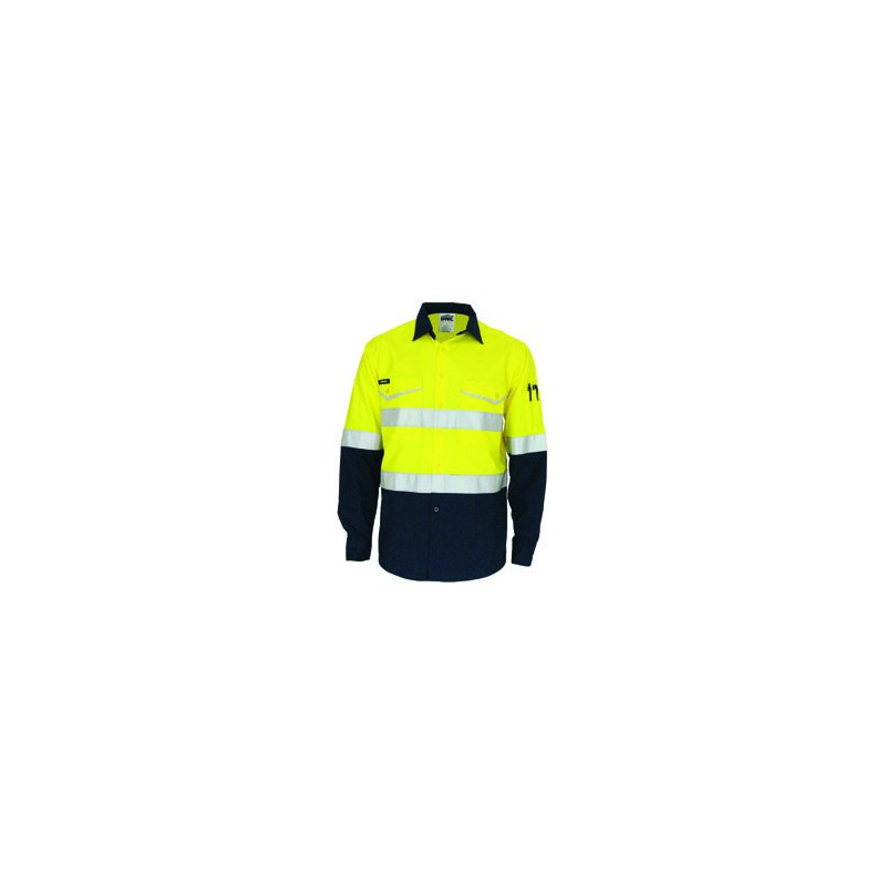 Hivis 2 Tone Ripstop Shirt with CSR R/Tape L/S - 3588