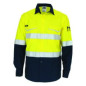 Hivis 2 Tone Ripstop Shirt with CSR R/Tape L/S - 3588