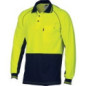 HiVis Cotton Backed Cool-Breeze Contrast Polo L/S - 3720