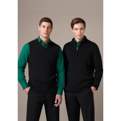 Mens Wool-Rich Half Zip Pullover - WP10310