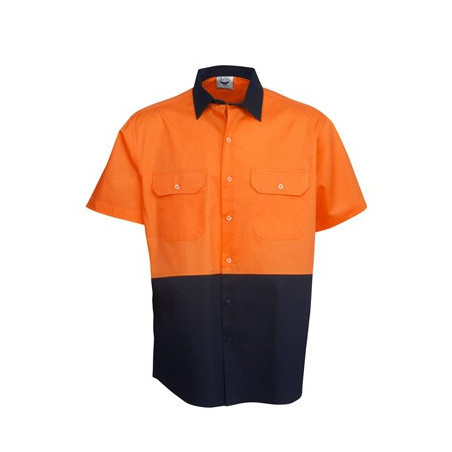 190g Hi Vis Drill Shirts, S/S, Day Use - C84