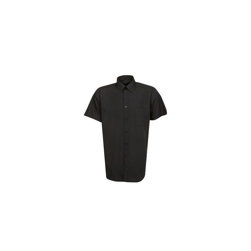 Mens Poplin Business Shirt, Short Sleeve - B04