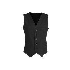 Mens Peaked Vest with Knitted Back Black - 94011