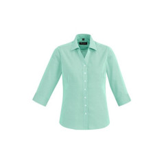 Hudson Ladies 3/4 Sleeve Shirt Dynasty Green - 40311