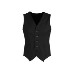Mens Peaked Vest with Knitted Back Black - 90111