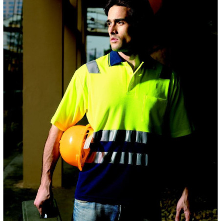 Hi-Vis Polyface/Cotton Back Polo With Tape -S/S - SP0539