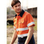 Hi-Vis S/S Cotton Drill Shirt With RefleCTive Tape - SS1231