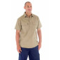 190gsm Cotton Drill Close Front Work Shirt- S/S - 3203