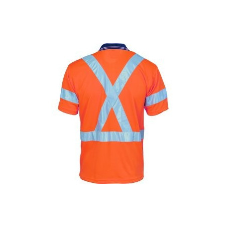 Hivis D/N Cool Breathe Polo Shirt With Cross Back R/Tape S/S - 3912