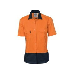 Ladies HiVis 2 Tone Cool-Breeze Cotton Shirt S/S - 3939