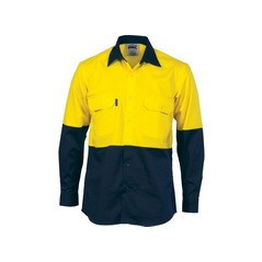 HiVis Two Tone Cotton Drill Vented Shirt L/S - 3981