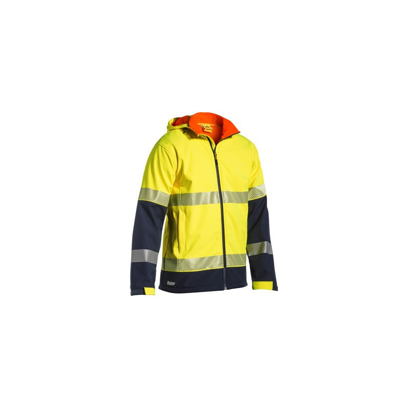 Taped Two Tone Hi Vis Ripstop Softshell Jacket - BJ6934T